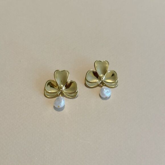 Pearl drop earrings M1060 - Picture 2 of 4